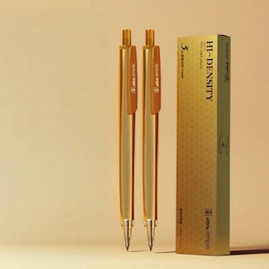 2-delige gouden intrekbare gelpen, metalen afwerking, 0,5 mm glad schrijven, grote inktcapaciteit