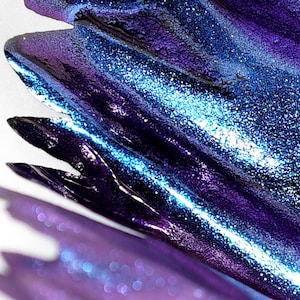 マルチカラーシマー万年筆インク 18ml、カラーシフトギャラクシーディップペンインク、ガラスペン＆アート用パールグリッターカリグラフィーインク