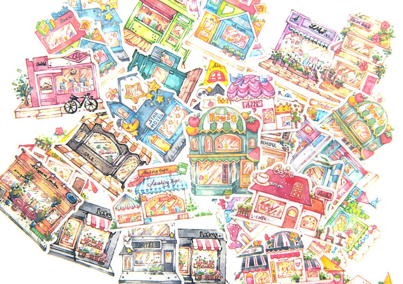 35pc Sweets dessert Stickers lot Die-cuts for junk bullet journal scrapbook