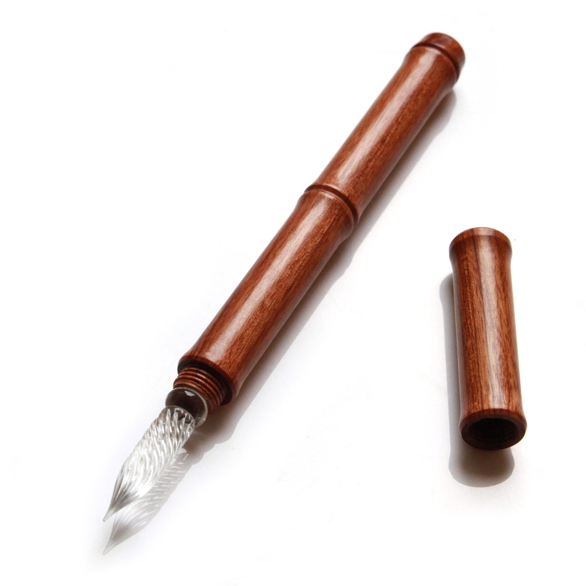 Retro Bamboo Style Wooden Dip pen Pen Cap Glass Pen Nib Etsy