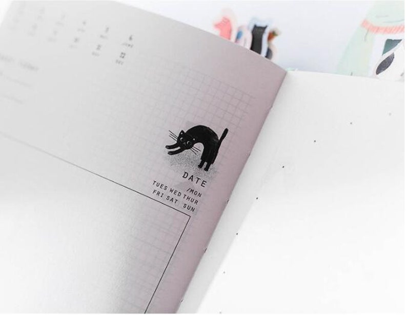 Cat Bullet Journal 4pcSET Cat Lover Gift Yearly Plan Day | Etsy