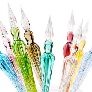 Cute Glass Dip Pen Retro Handmade Glass Signature Pen Elegant Crystal Dip Sign