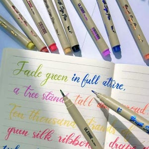 Bolígrafos de punta de pincel suave de 12 colores, estilo vintage, para caligrafía, bocetos hechos a mano, marcadores de diario, tinta resistente al agua para gouache, acrílico y acuarela