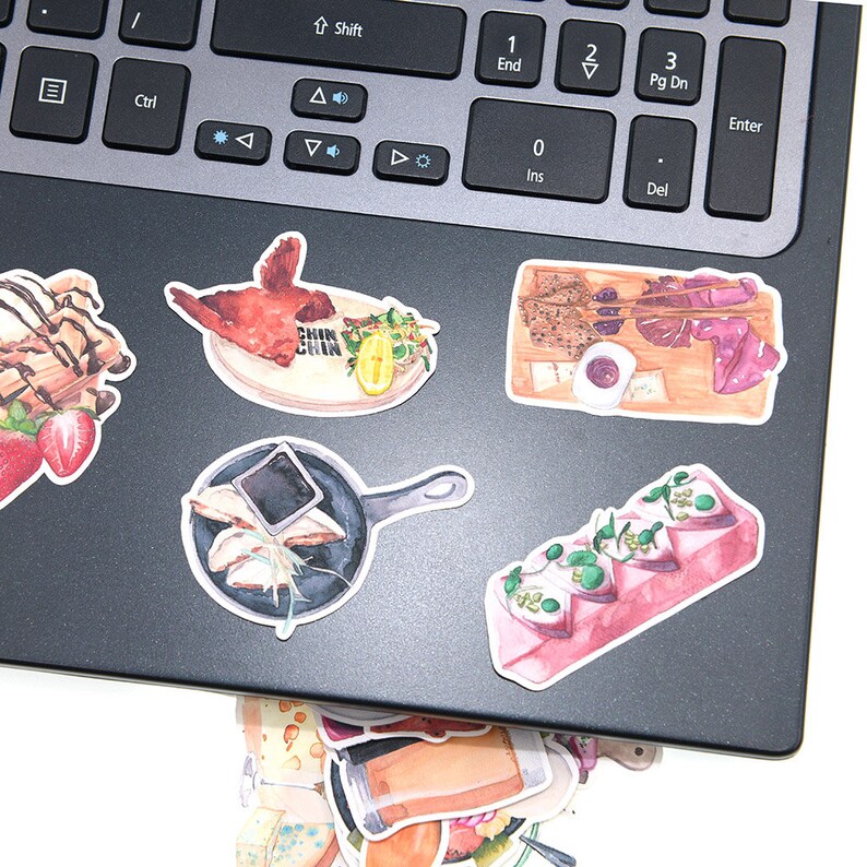 27 pieces doodle food blue cheese Stickers lot pack for junk Etsy