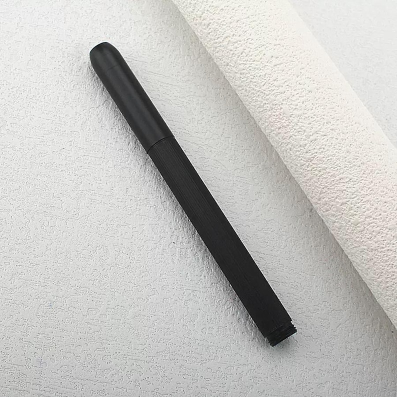 Pluma estilográfica de latón envejecido, estilo industrial vintage, plumín EF 0,38 mm o F 0,5 mm, pluma de latón recargable. imagen 12