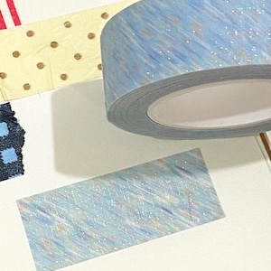 Blauwe glitter washitape met oceaanthema, doe-het-zelf decoratieve tape voor scrapbooking, junkjournal, bruiloft, verjaardagsfeestje, zomer marine decortape