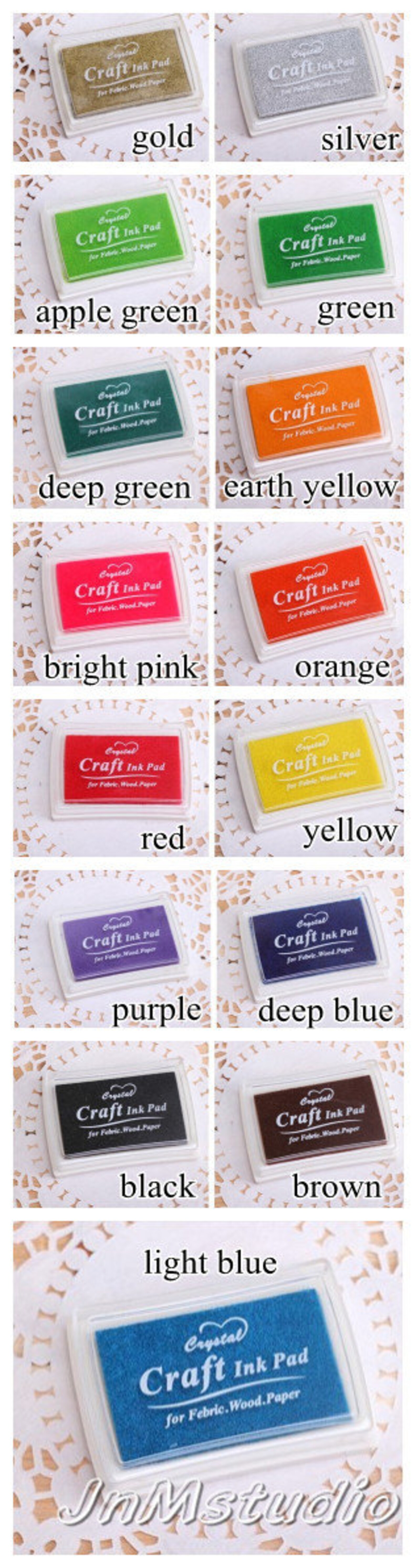 15 colors can choose Rubber stamp Ink pad for DIY scrapbook Etsy
