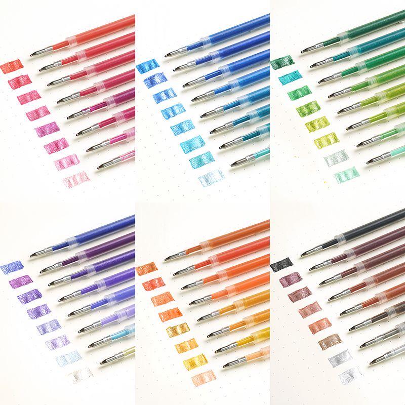 8pcs Shimmer Gel Pen Refills, 1.0mm Glitter Ink Refill Set for…