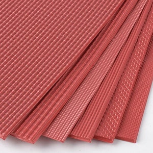 5 STKS Poppenhuis Rode Dakshingles PVC gesimuleerde pannendak Model gebouw materiaal 11.6 "x 7.8"