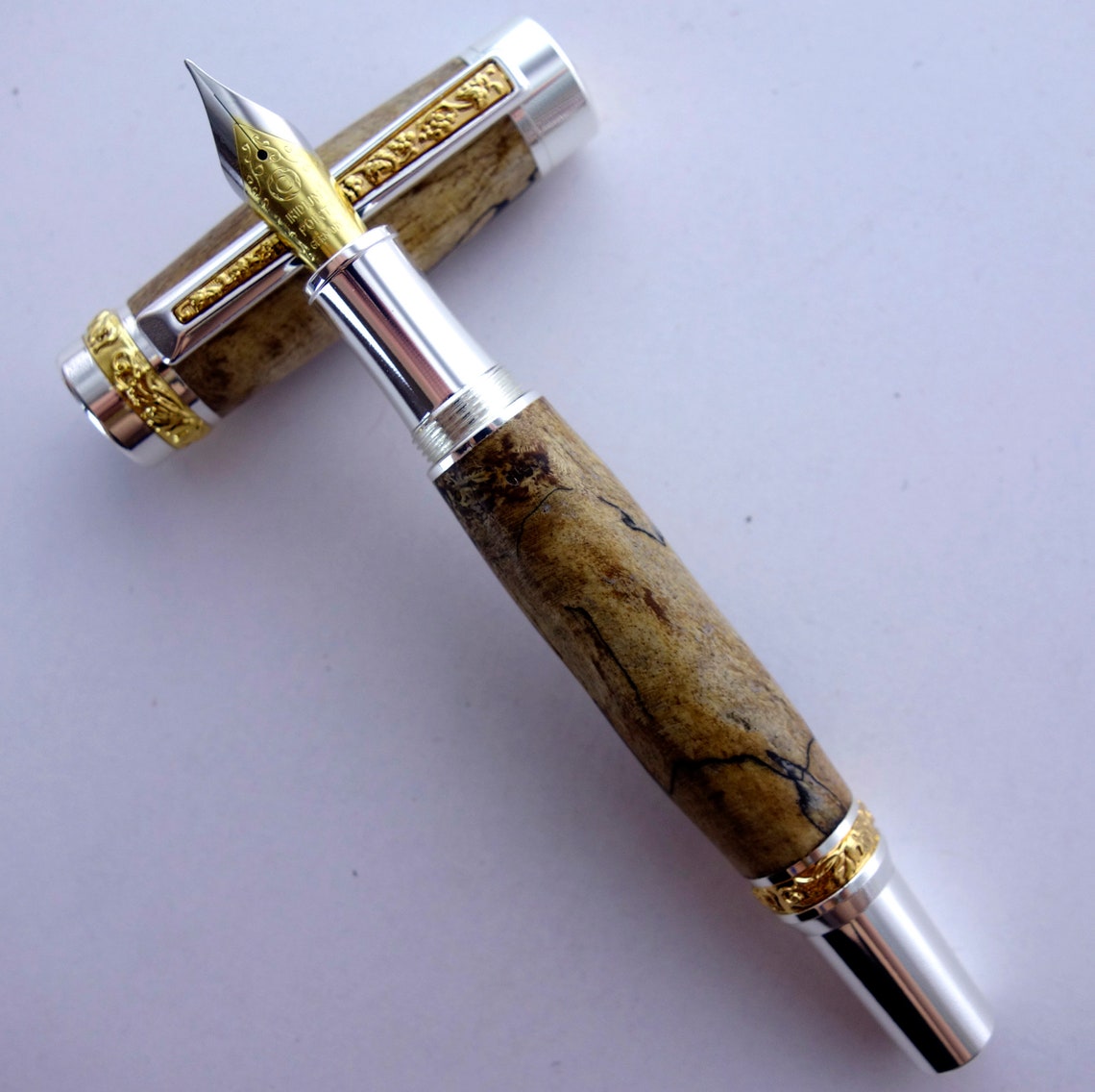 Hand turned pen Exotic pen classic Cambridge Fountain. Pen Etsy