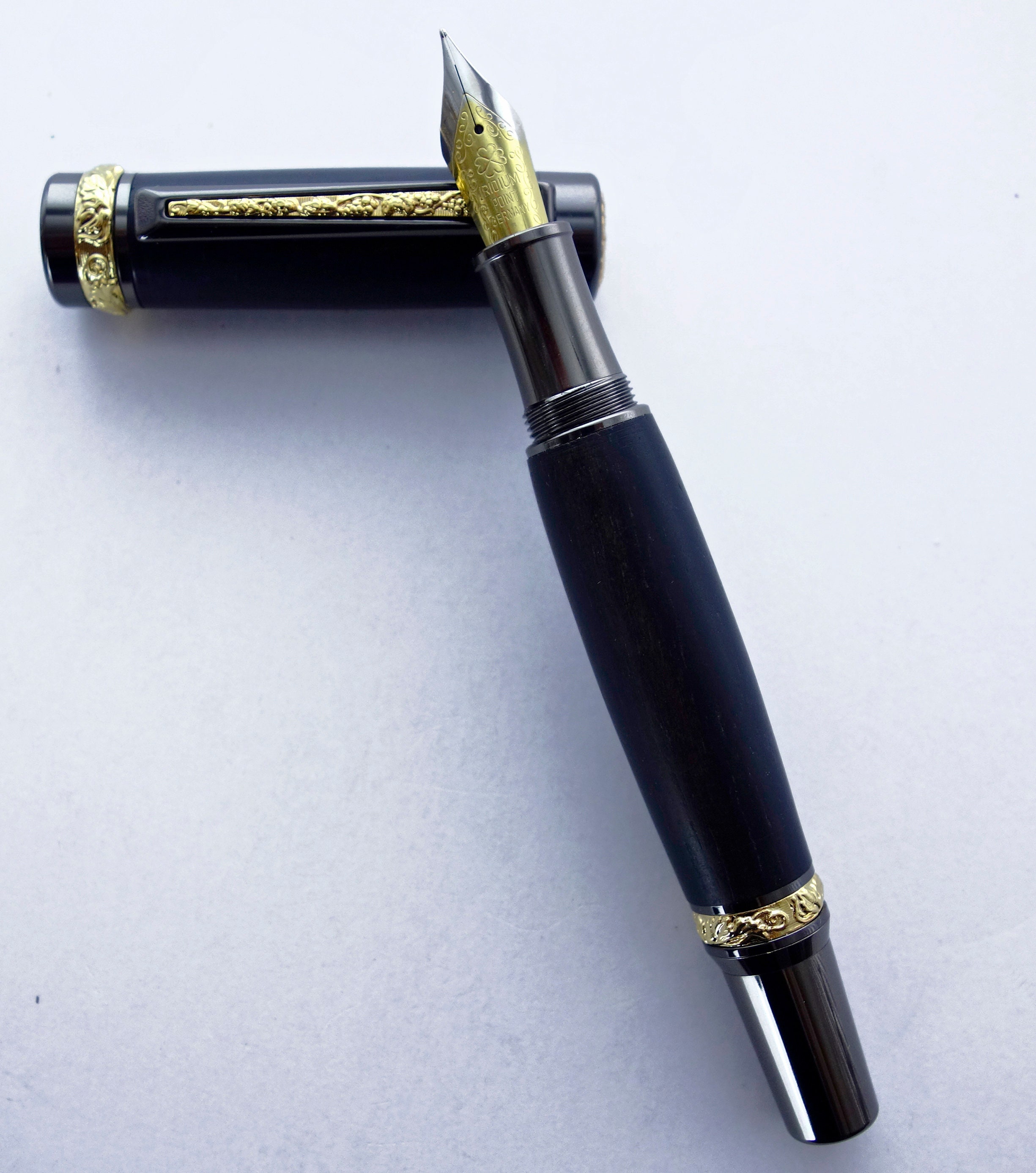 Hand turned pen Exotic pen classic Cambridge Fountain. Pen Etsy