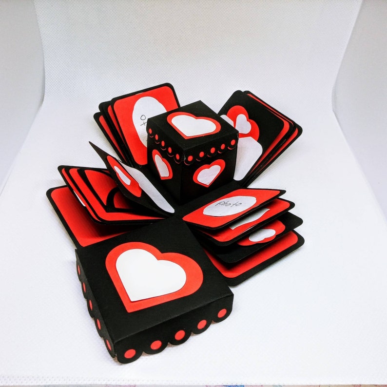 Explosion Box SVG Exploding Box Explosion Heart Card Etsy