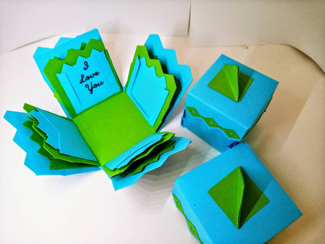 Exploding Box Svg. Explosion Gift Card Box. Cricut. Diamond Etsy