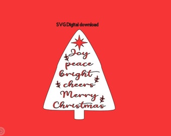 Joy peace, bright cheers, merry christmas, svg shirt, htv cricut