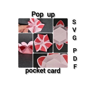 Scrapbook Karte. Chinesisches Neues Jahr, Lunar, Briefumschlag Geldpaket, Blume Pop up pdf. explodierende Boxentasche. Explosionsgeschenk. cricut svg.