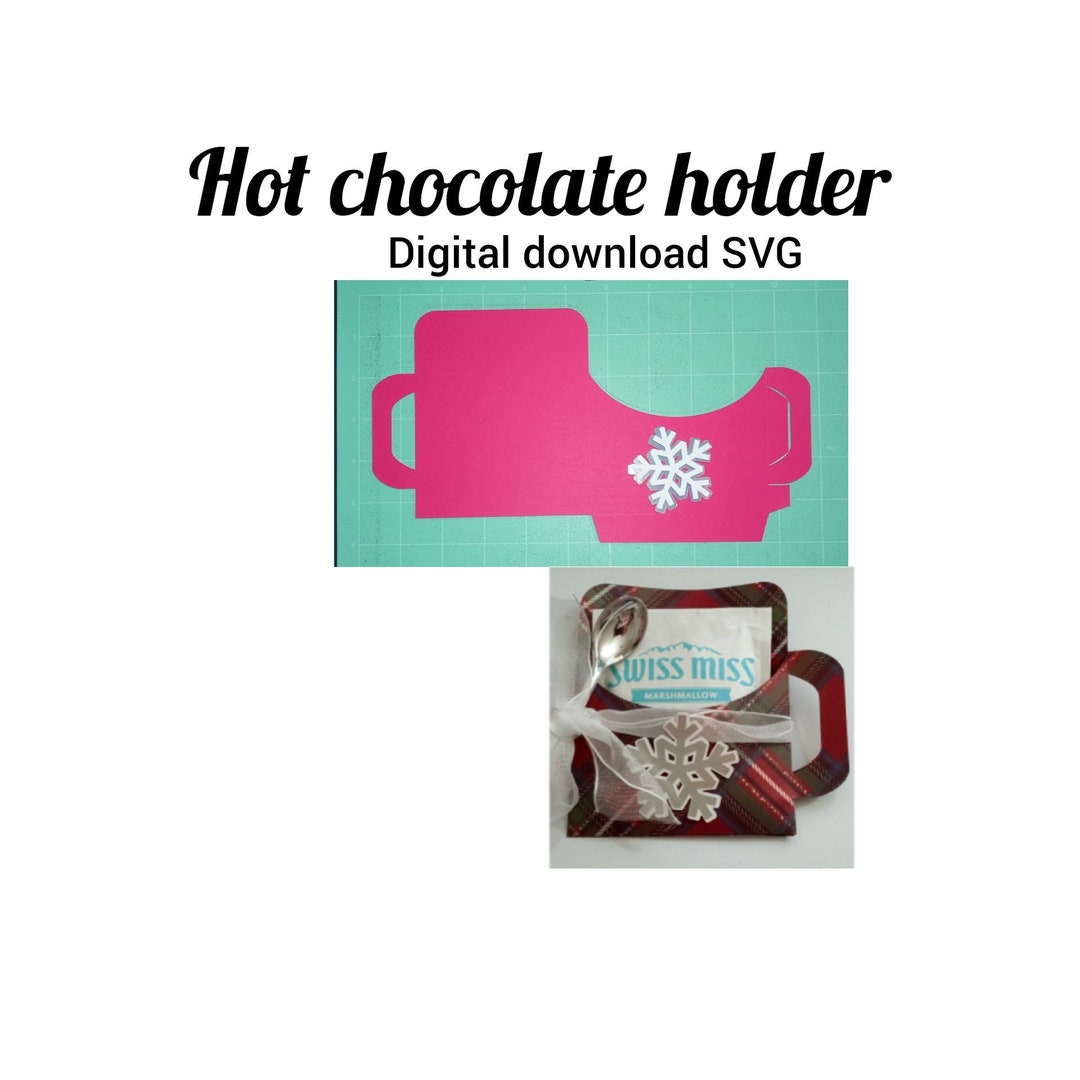 Hot Chocolate Holder, Envelope Gift Card, Christmas Cocoa Mugs SVG ...