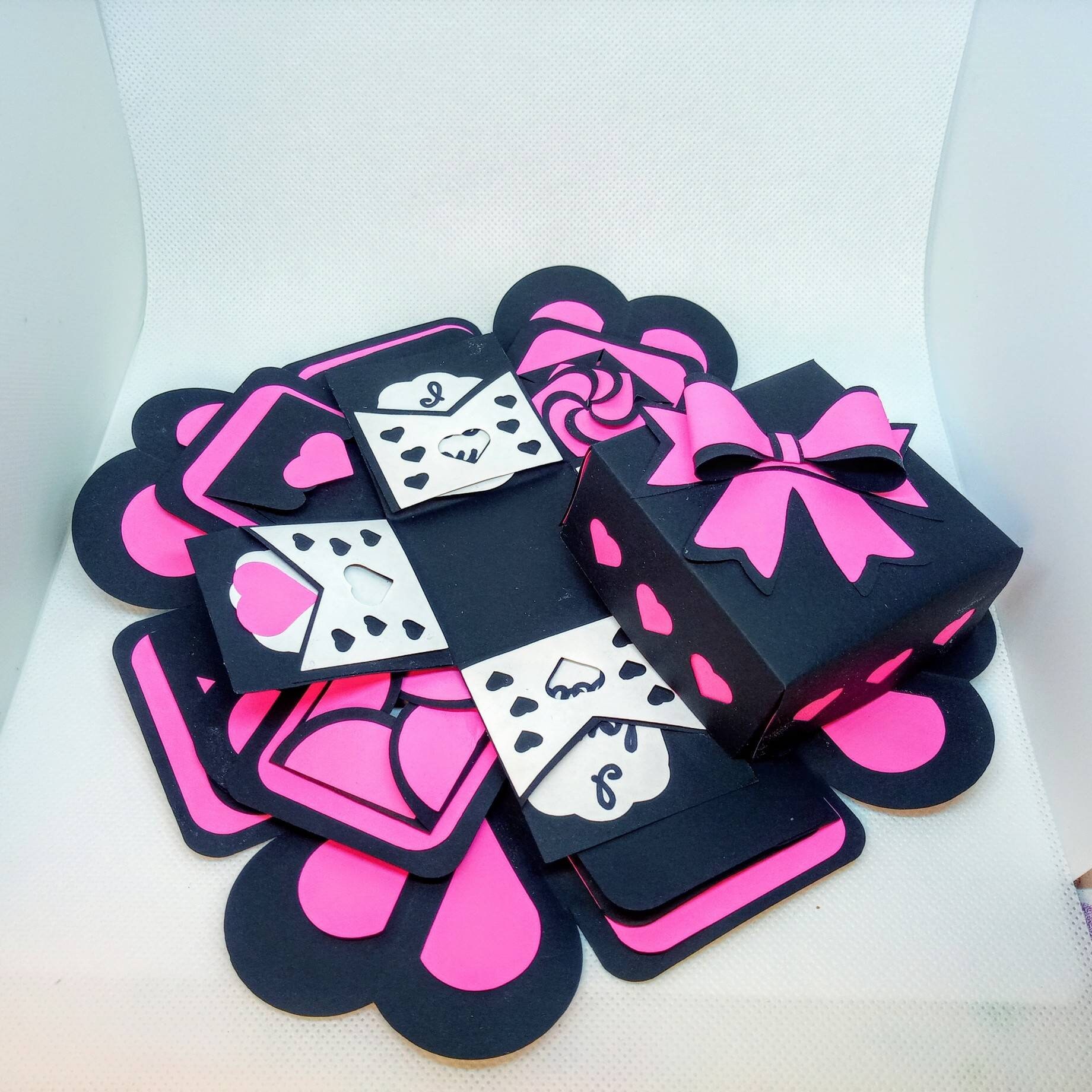 Exploding Message Box Exploding Box Svg,explosion Box,cricut Svg,valentine Gift,bow,12 ...