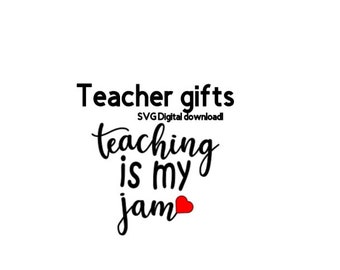 Teaching is my jam, teacher shirts, cricut svg, christmas pot holder, teacher gift