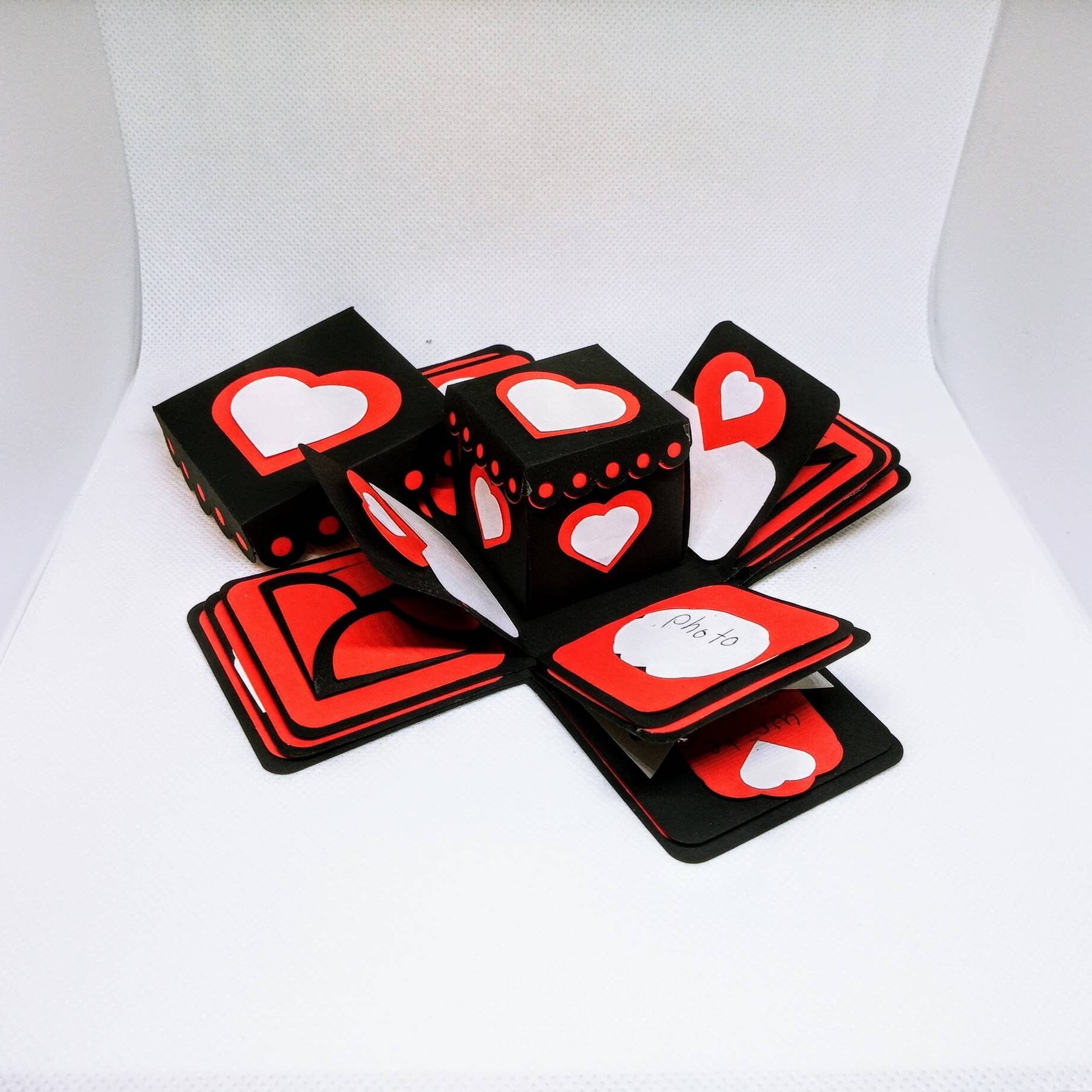 Explosion Box SVG Exploding Box, Explosion Heart Card, Valentine's Day ...