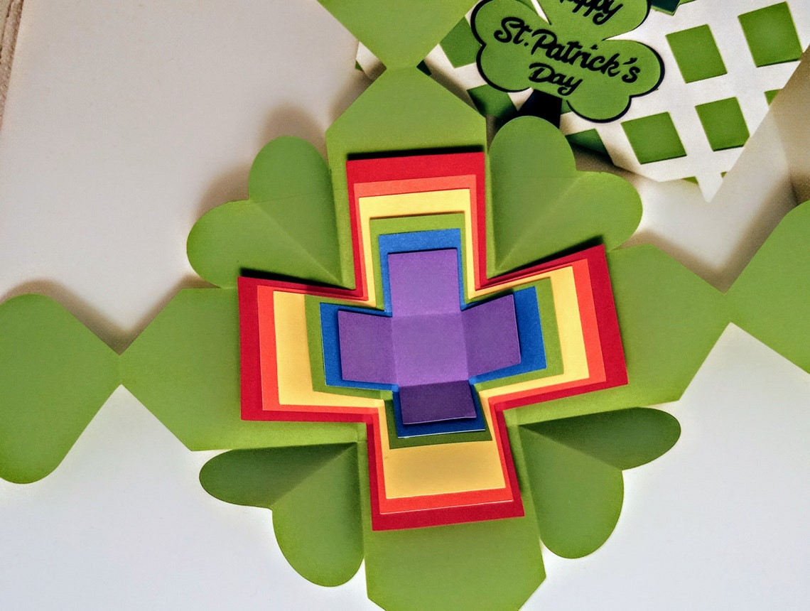 Explosion box svg with rainbow layers. exploding card. cricut Etsy