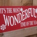Brenda reviewed Christmas sign christmas decor wooden christmas sign large wooden christmas sign its the most wonderful time of the year sign red and white