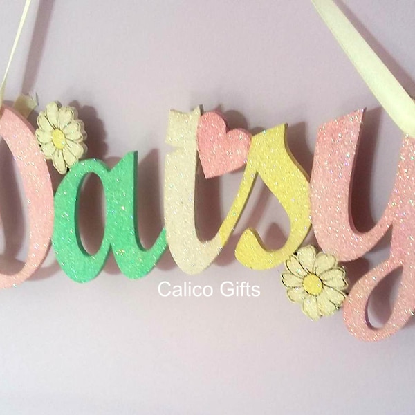 wooden name door sign nursery decor baby girl name pastel colours nursery girl bedroom wall name new baby gift personalised name