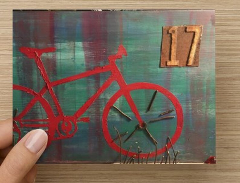 Cycling themed blank cards for bike lovers