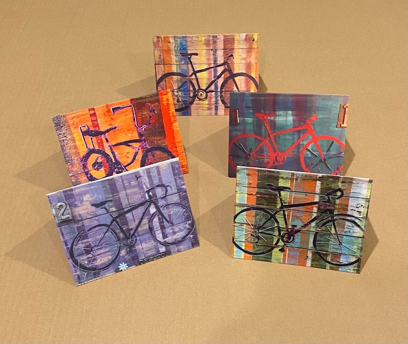 Bicycle notecards set with blank greeting cards