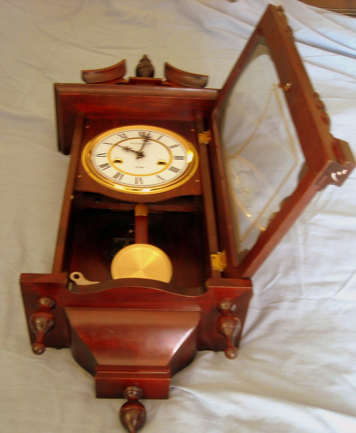 Vintage Kassel 31Day Grandfather Wall Clock w/chimes Etsy
