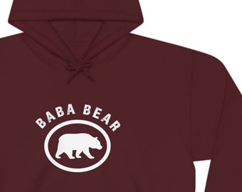 Baba Bear Hoodie, Nonbinary Parent Sweatshirt, NB Hoodie, Queer Parent Hoodie, LGBTQ Parents, Trans Parent, Pullover Hoodie