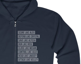 Score Like Alex Hoodie, Women's Soccer Hoodie, World Cup Soccer Hooded Sweatshirt, Gift for Soccer Fan, Gift for Soccer Player USA Soccer