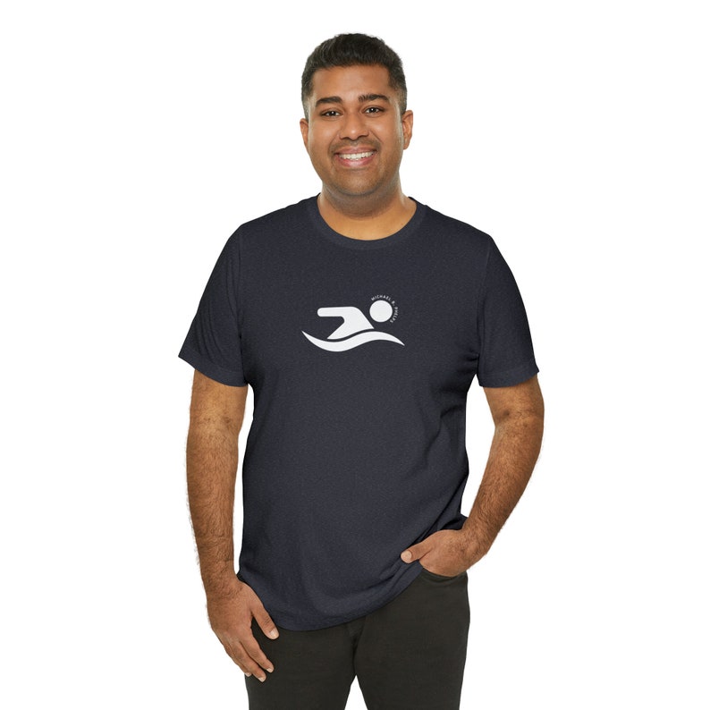 Black Swimmer Shirt, Michael B. Phelps Shirt, Montgomery Alabama, Riverboat Scene Shirt imagem 2