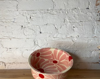 Hand Painted Ceramic Dog Bowl