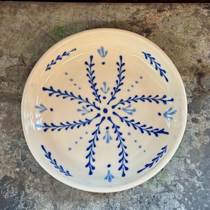 Hand Painted Ceramic Wildflower Pasta Bowl