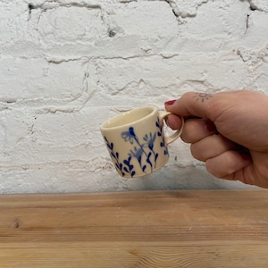 Handbemalte Keramik Wildblumen Espressotasse
