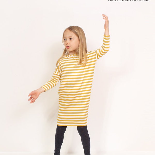 NEW Zanna tunic/dress knit pattern for girls - easy girls knit dress patterns pdf - from 3T to 9/10 years - INSTANT DOWNLOAD