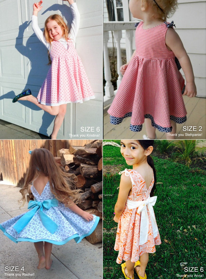 Adria full circle girls dress pattern childrens sewing patterns INSTANT DOWNLOAD 2T to 10 years image 5