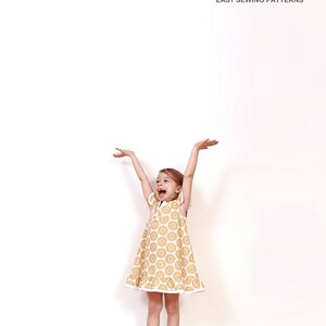 Vintage girls A LINE DRESS pattern - easy childrens sewing patterns - Sizes from 3T to 8 years