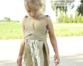 Siiri toddler DRESS pattern - easy children sewing patterns pdf - INSTANT DOWNLOAD
