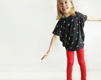 Reversible Simple TUNIC pattern - girls shirt pdf pattern - easy childrns sewing patterns pdf - 2t to 10 years INSTANT DOWNLOAD