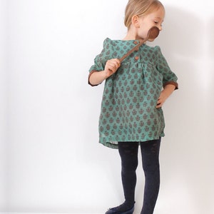 Boho toddler DRESS pattern - pdf tunic dress children sewing pattern - sizes 3T to 8 years