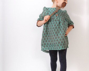 Boho toddler DRESS pattern - pdf tunic dress children sewing pattern - sizes 3T to 8 years