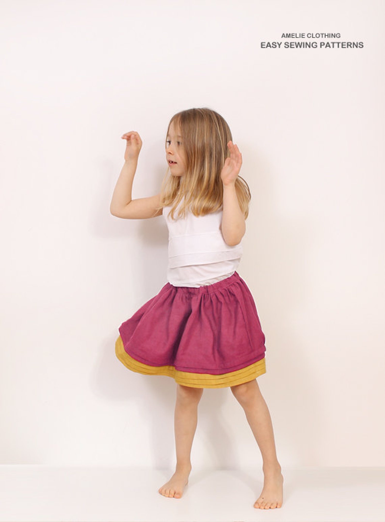 Simple Pleat SKIRT Pattern Easy Toddler Twirl Skirt Pattern Etsy