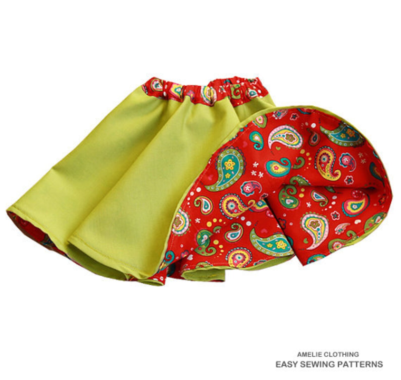 Toddler Full Skirt Sewing Pattern Reversible Girls Skirt Pdf Etsy