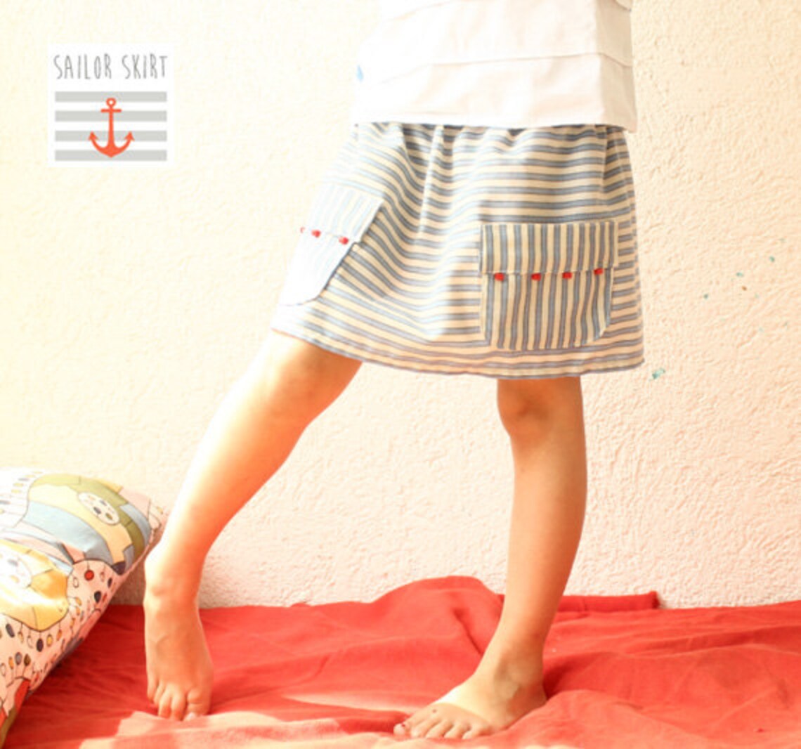 Sailor SKIRT Pattern Girls Toddler Sewing Pdf Skirt Pattern Etsy