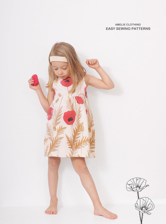 Cartamodello ABITO per bambini Poppy cartamodelli facili da cucire