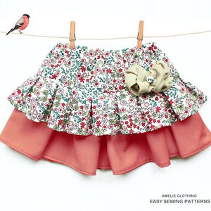 Childrens sewing patterns easy girls skirt pattern sizes 1 to 8 years image 2