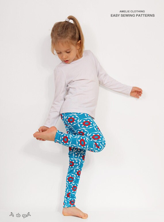 Girls LEGGINGS Pattern Pdf Tutorial Tights for Girls and Toddlers Sizes From 3T to 9 Years Etsy UK