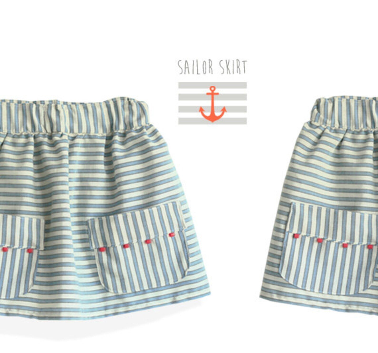 Sailor SKIRT Pattern Girls Toddler Sewing Pdf Skirt Pattern Etsy