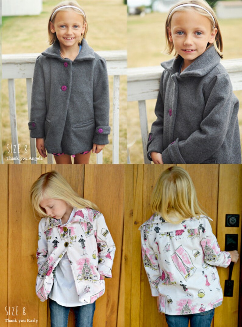 Little toddler JACKET pattern pdf children sewing patterns sizes 3,4,5,6,7 and 8 image 3